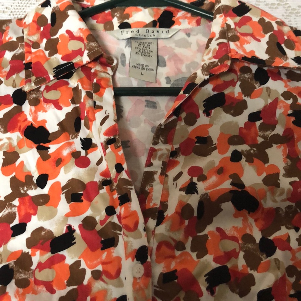 Fred David Stretch Tailored Pleated Blouse - Picture 2 of 8